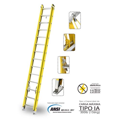 Escalera telescopica de 28 pasos